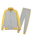 Litteking Men's Tracksuits Sweat Suit Casual Long Sleeve 2 Piece Outfit Sports Jogging Suits Set Light Gray S