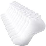 Womens Ankle Socks Running Athletic Sports Low Cut Socks No Show Socks for Women Tab Socks 6 Pairs, Perfect for Gym, Workout and Daily Use (US, Numeric, 6, 9, Regular, Regular, White)