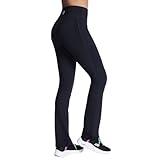 Skechers Women's Go Walk High Waisted Pant Joy – 4-Way Stretch, Moisture-Wicking, Layered Waistband, Black, Large