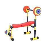 Fun & Fitness For Kids Children's Exercise Equipment Weight Lifting Adjustable Strength Training Bench Set with Dense Foam Weights for 3-6 Years Kids Fun & Fitness For Kids Children's Exercise Equipment Weight Lifting Adjustable Strength Training Bench Set with Dense Foam Weights for 3-6 Years Kids