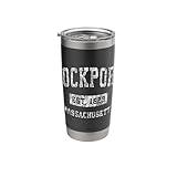 Rockport Massachusetts MA Vintage Established Stainless Steel Insulated Tumbler