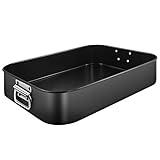 mobzio Lasagna Pan Deep, Baking Pan for Oven, 16x12x3 Inch Baking Dishes for Oven, Roasting Pan Brownie Pan with Handles, Rectangle Cake Pans Sets for Baking, Deep Baking Pan, Nonstick Bakeware Set