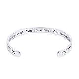 DUMBEN Inspirational Gifts for Women Saying Inspirational Bracelet You are Loved You are Valued You are Beautiful