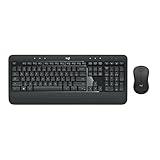 Logitech MK540 Advanced Wireless Keyboard and Mouse Combo for Windows, 2.4 GHz Unifying USB-Receiver, Multimedia Hotkeys, 3-Year Battery Life, for PC, Laptop