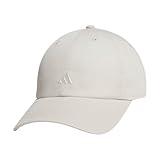 adidas Women's Saturday Hat, Relaxed fit Athletic Adjustable Cotton Baseball Cap, Wonder Alumina Grey/Off White/3.0, OSFA