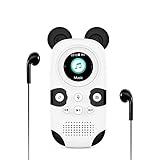 RUIZU 64GB MP3 Player for Kids, Cute Panda Portable Music Player MP3, Child MP3 Player with Bluetooth 5.3, Speaker, FM Radio, Voice Recorder, Alarm Clock, Stopwatch, Pedometer, Support up to 128GB