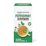 Amazon Grocery, Peppermint Herbal Tea Bags, 20 Ct (Previously Happy Belly, Packaging May Vary)