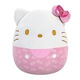 Squishmallows Original Sanrio 14-Inch 50th Anniversary Pink Embossed Hello Kitty – Official Jazwares Plush (Large)