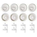 (8 Pack) Exact Replacement Dishwasher Dishrack Rollers and Studs - Lower Rack Wheel Kit Compatible with GE, Kenmore, and Hotpoint Dishwashers Part Number WD35X21038