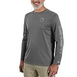 Carhartt Men's Force Sun Defender™ Lightweight Long-Sleeve Logo Graphic T-Shirt, Steel, X-Large