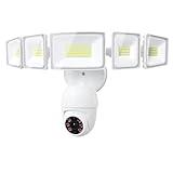iMaihom Floodlight Camera Outdoor, 2K QHD Smart Home Security Cam with Motion-Activated, 5500LM Brightness 5 Heads Light, 360° Pan & Tilt, 2-Way Audio, Cloud/SD Storage, Color Night Vision