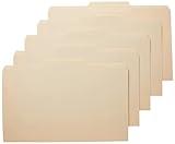 Amazon Basics Sturdy Manila File Folders, 1/3 Tabs in Assorted Positions for Filing, Legal Size, 8.5 x 14 inch - Pack of 100