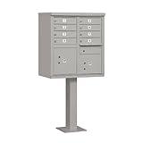 Salsbury Industries 3308GRY-U 8 A Size Doors,Type I Cluster Box Unit, Gray, for use with The USPS Lock