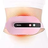 Portable Cordless Heating Pad, Heating Pad for Back Pain with 3 Heat Levels & 3 Vibration Massage Modes, Portable Electric Fast Heating Belly Wrap Belt for Women and Girl(Pink)