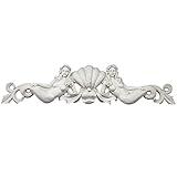 Design Toscano NG306790 Mermaid Pediment Overdoor Wall Decor Sculpture, 39 Inch, Polyresin, Ancient Ivory