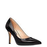 Nine West Women's Flax Pump, Black Leather, 9 W