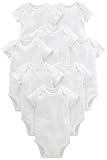 Simple Joys by Carter's Unisex Babies' Short-Sleeve Bodysuit, Pack of 8, White, 12 Months