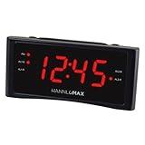 HANNLOMAX HX-151CR Alarm Clock Radio, PLL AM/FM Radio, Dual Alarm, 1.2" Red LED Display, AC Operation only. (Black)