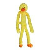 Multipet Swingin' Slevin Duck Dog Plush Toy - Squeaky Dog Toy for All Dogs - Extra Soft Plush Dog Toy - Stuffed Animal Dog Toy for Cuddling & Playing - Cute Dog Pet Toy (27”, Yellow, 5 Squeakers)