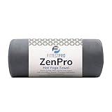 Fittest Pro Non-Slip Hot Yoga Towel with Super-Absorbent Soft Suede Microfiber in Many Colors, for Bikram Pilates and Yoga Mats. (72.00 x 26.50) Nimbus Grey
