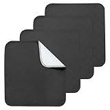 Waterproof Chair Pads for Incontinence, 4 Pack Reusable Seat Protector Pads 22" x 21", Non-Slip Absorbent Wheelchair Pad Covers, Washable Chair Pads for Adults, Kids & Pets - Black