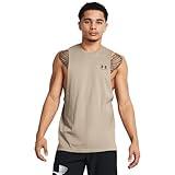 Under Armour Men's Sportstyle Left Chest Cut-Off T-Shirt, (203) Timberwolf Taupe / / Black, Large
