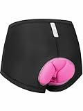 Women's Cycling Underwear 4D Padded Bike Shorts Lightweight Bicycle Biking Undershorts Breathable Ergonomic Design Large Black