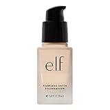 e.l.f. Flawless Satin Foundation, Lightweight & Medium Coverage, Semi-Matte Finish, Vegan & Cruelty-Free, Pearl, 0.68 Fl Oz (20mL)