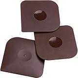 Pan Scrapers Dish Scraper Tool Set, 3Pack Food Scraper Nylon Plastic Pan Pot Scraper, Cast Iron Cleaner Scraper Skillet Scraper Pan Pot Scrubber, Kitchen Plastic Scrapper (Brown)