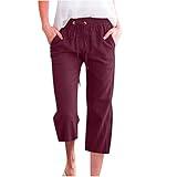 Today's Deals Amazon Home, Same Day Delivery Items Prime Clothes Linen Pants Women 3/4 Length White Linen Pants Women Summer Pants for Women 2024 Wide Leg Pants Woman Elastic Drastring Trousers