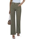 GRAPENT Green Pants Women Green Jeans for Women's Green Jeans Womens Fashion Country Concert Outfits for Women Color Olive Green Size S Small Size 4 Size 6