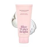 The Face Shop Rice Water Bright Foaming Facial Cleanser with Ceramide, Gentle Face Wash for Hydrating & Moisturizing, Vegan Face Cleanser, Makeup Remover, Korean Skin Care for All Skin Types, 300ml