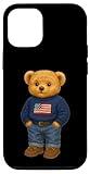 Cool American USA Teddy Bear Illustration Graphic Designs Case for iPhone 12/12 Pro