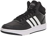 adidas Men's Hoops 3.0 Basketball Shoe, Black/White/Grey, 9