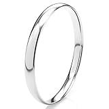 Metal Factory Sterling Silver 2MM High Polish Plain Dome Tarnish Resistant Comfort Fit Wedding Band Ring Sz 7.5