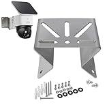 WiTi Stainless Steel Exterior Outside Wall Corner Mount for PTZ Camera,Solid Holder Bracket for a Wider View Angle 270°, Installing CCTV Surveillance Camera System Adapter Small Size