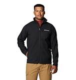 Columbia Mens Ascender Softshell Full Zip Rain Jacket, Black, Medium