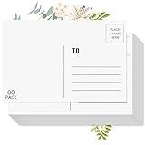 COIDEA Blank Postcards for Mailing, 80 Post Cards for Mailing, 300 GSM White 4 x 6 inches Cardstock Paper Mailable Printable Postcards Bulk for Birthday, Thank You, Business Postcards