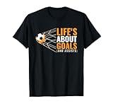 Life's About Goals Soccer Apparel Gear Youth Kids Soccer T-Shirt