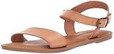 Amazon Essentials Women's Two Strap Buckle Sandal, Natural, 8