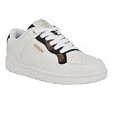 Guess Women's RUBINN Sneaker, White/Brown 141, 8