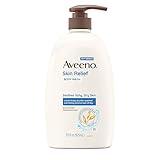 Aveeno Skin Relief Body Wash with Triple Oat Formula Soothes Itchy and Dry Skin, Fragrance Free Body Wash for Sensitive Skin, 33 FL OZ