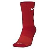 Nike 6 Pack Sports Dri-Fit Moisture Wicking Athletic Crew Socks Red Yellow Blue Green Purple Orange White (Large)