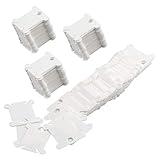 Embroidery Floss Bobbins, 128 Pcs Embroidery Floss Organizer, Plastic Embroidery Thread Cards for Cross Stitch Thread Holder Sewing Storage(White)