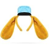 Wavwavw Dog Ear Headband Dog Costume for Kids Police Headband with Blue Hat Cartoon Movie Costume for 100th Day of School Halloween Cosplay Party Supplies