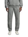 Fruit of the Loom Men's Eversoft Fleece Open Bottom Sweatpants with Pockets, Relaxed Fit, Moisture Wicking, Breathable, Grey Heather, X-Large