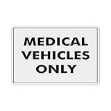 Restricted Access Sign: Designated Area Exclusively for Medical Vehicles to Ensure Emergency Operations Home Road Park Garage Factory Wall Retro Decor 12 X 8 Inch
