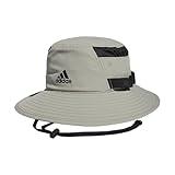 adidas Men's Victory 3 Bucket Hat, Feather Grey/Black, Large-X-Large