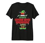 Santa's Favorite Customer Service Representative Elf Xmas Premium Tri-Blend T-Shirt