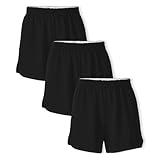 Soffe Girls' Authentic Cheer Short, Black, Medium (3-Pack)